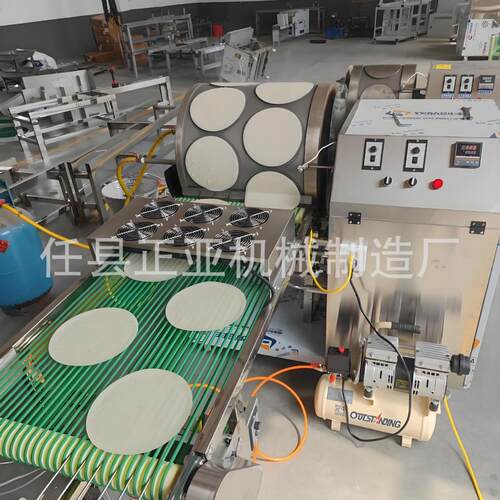 新款商用仿手工春卷皮成型机流水线自动饼皮机高效传统春饼机厂家