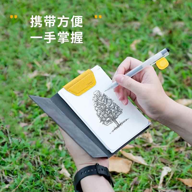 磁吸笔记本A6活页本皮质小巧便携商务记事本磁吸手账小本子