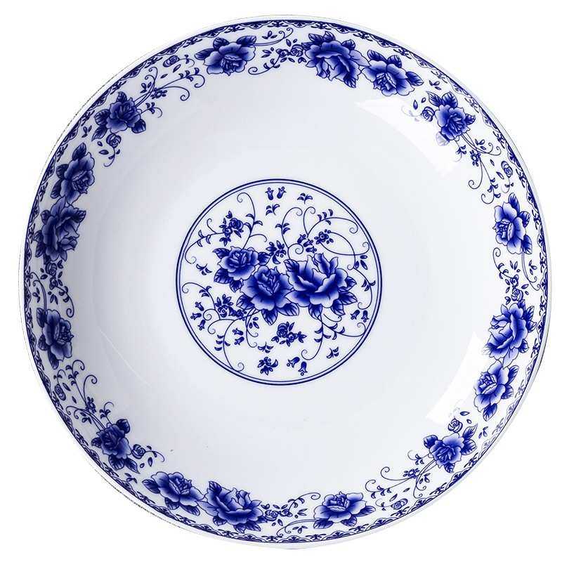 景德镇青花瓷菜盘子骨瓷家用釉中彩饭盘深盘套装中式陶瓷复古餐具,餐饮具,盘,淘宝优惠券,粉丝福利购,淘宝优惠卷