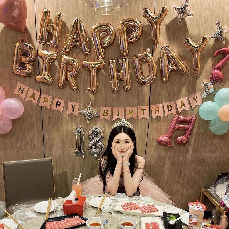 生日快乐场景酒店饭店背景布置装饰气球18岁成人礼女孩道具装饰