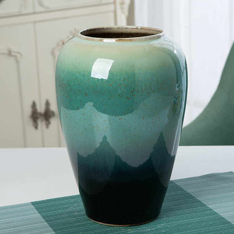 景德镇中式花瓶陶瓷复古水培陶罐装饰干花客厅插花摆件桌面花盆