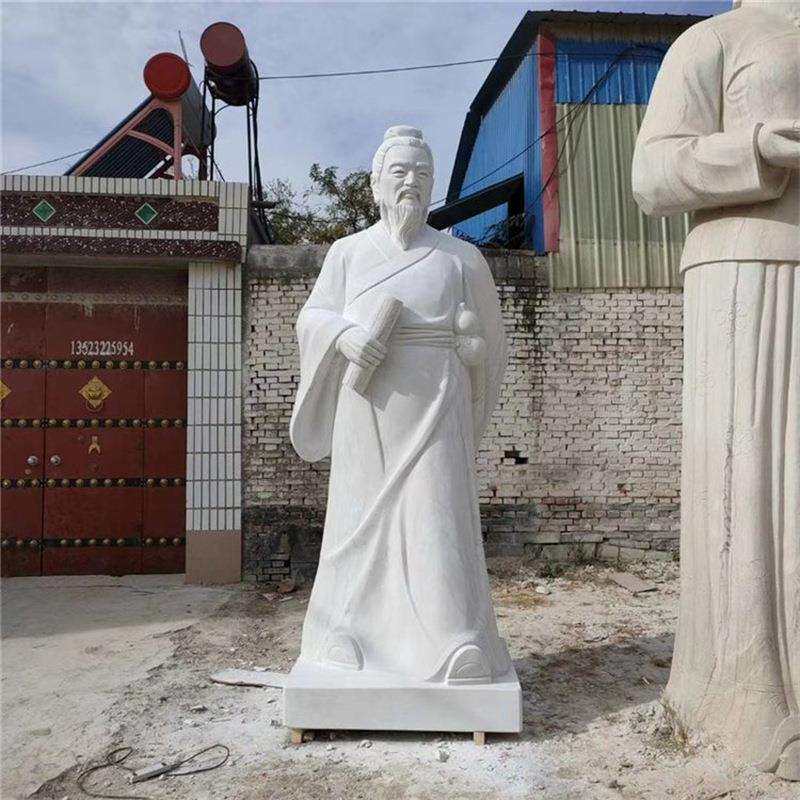石雕孔子像汉白玉校园文化大型古代名人物雕塑陶行知母校校庆摆件