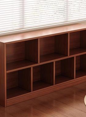 书架落地置物架家物矮柜子储柜格子用飘窗书柜儿童不占柜空TML159