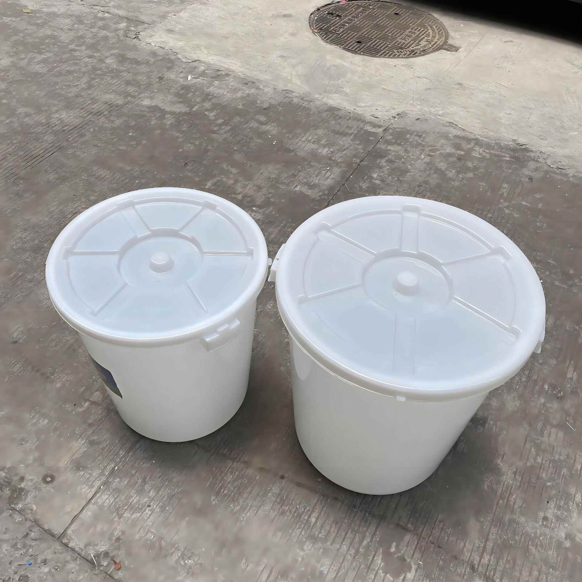 现货塑料大白桶 食品级水胶桶PE大圆形塑桶胶桶 手带JPH盖铁把储