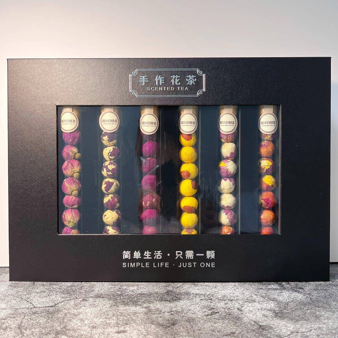 特级花茶叶礼盒龙珠花茶组合6种口味大朵玫瑰茉莉桂花皇菊大礼盒