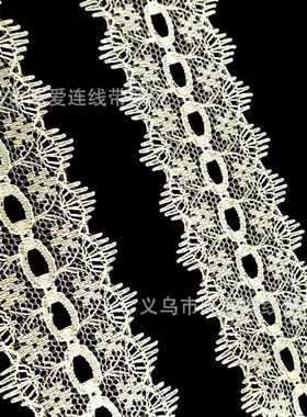 DIY孔洞蕾丝花边 635#新款无弹蕾丝花边辅料 3cm 洞眼睫毛蕾丝