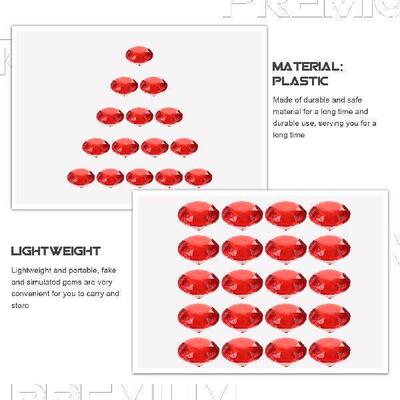 Tank Vase Filled with Diamonds Decoration Fake Gems for