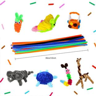 pipe DIY 500pcs Colorful Arts Crafts Rainbow Thick cleaners