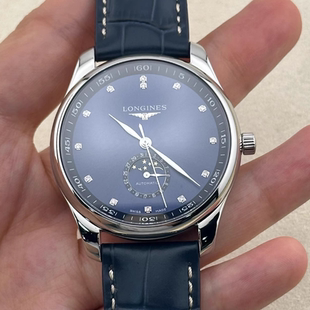 新款盒证9.8新 浪琴名匠精钢自动机械腕表月相男表L2.919.4.97.0