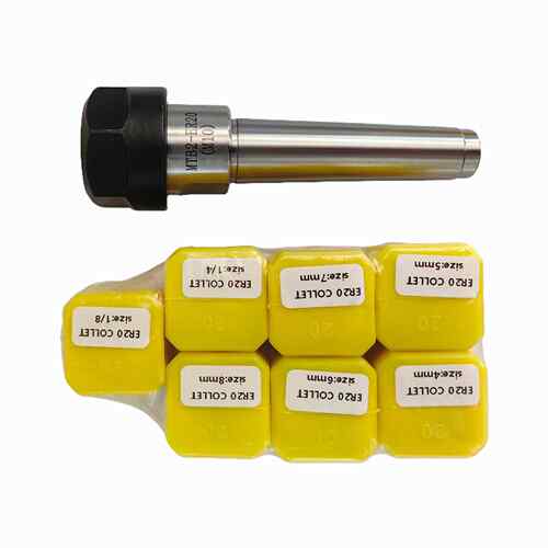 CNC铣削延长杆MT2 ER20 M10+ER20夹头-7PCS 4-8mm,1/8英寸1/4英寸