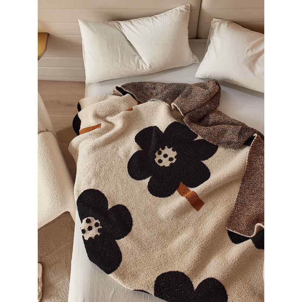 清新半边绒针织毯四季通用午睡沙发细腻毛毯单人盖毯子可水洗机洗