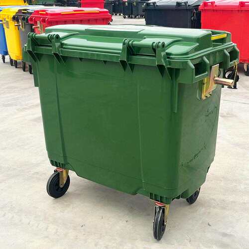 环卫车保洁手推式超大型环卫商用垃圾清运收集车660L大容量垃圾箱