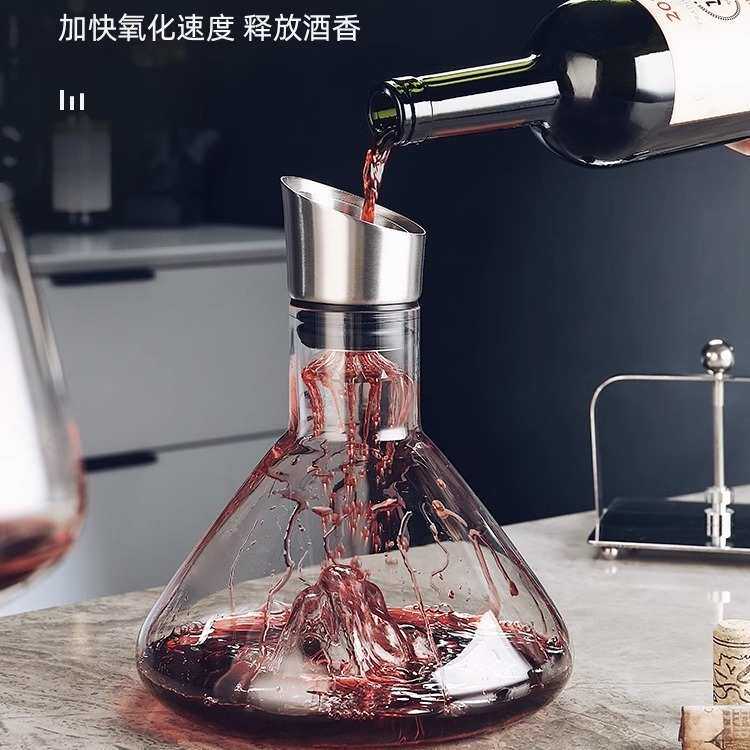 高级感勃艮第红酒杯醒酒器套装家用轻奢葡萄酒高脚高档现代酒具