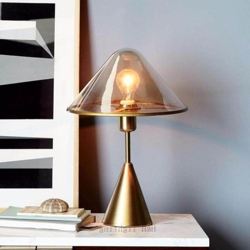 北欧蘑菇台灯创意卧室床头灯金色玻璃现代简约个性温馨轻奢台灯,纺织面料/辅料/配套,纺织机械配件,淘宝优惠券,粉丝福利购,淘宝优惠卷