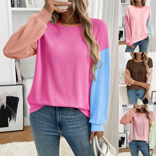 Women's Casual Chic Round Neck Twisted Ribbed Knit