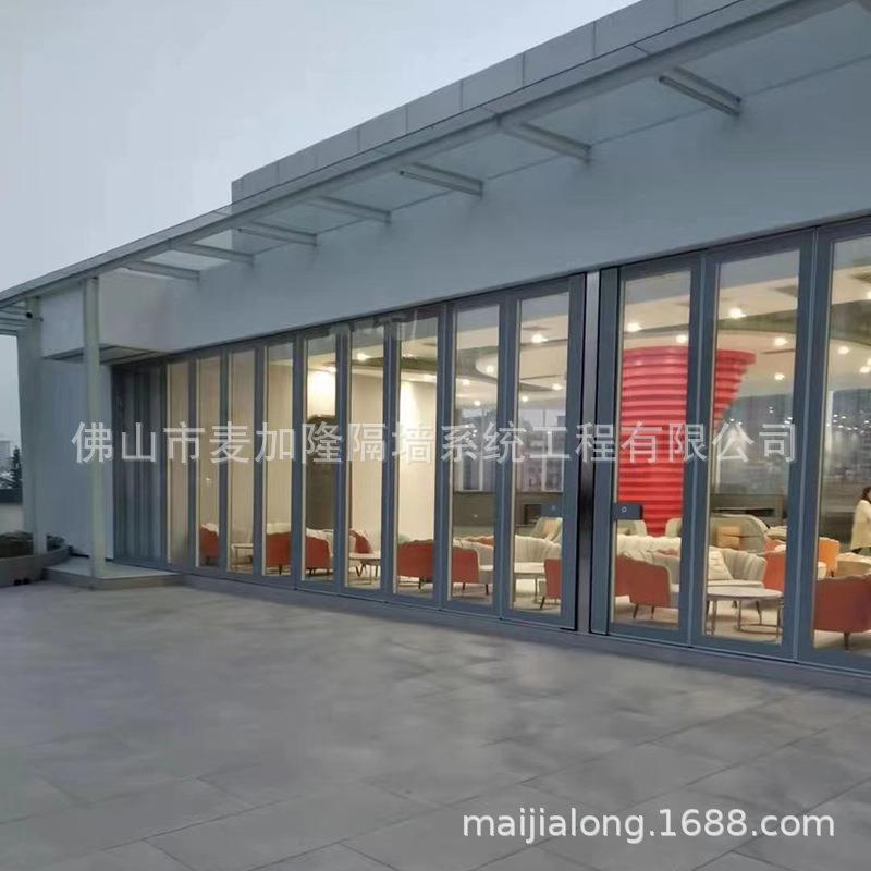 写5型屏双IVI玻移动风带伸缩系统玻璃活动隔断字楼办公室玻璃8隔