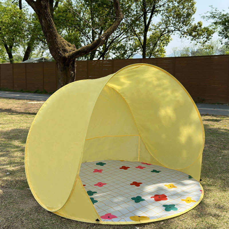 夏季新款ins风速开沙滩帐篷户外便携可折叠防晒野餐帐篷速抛