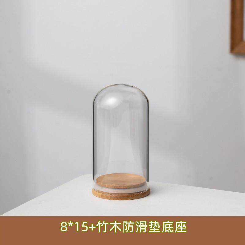 佛像收纳盒手模玻璃瓶收藏佛像玻璃罩微景观装饰品珠宝圆罩