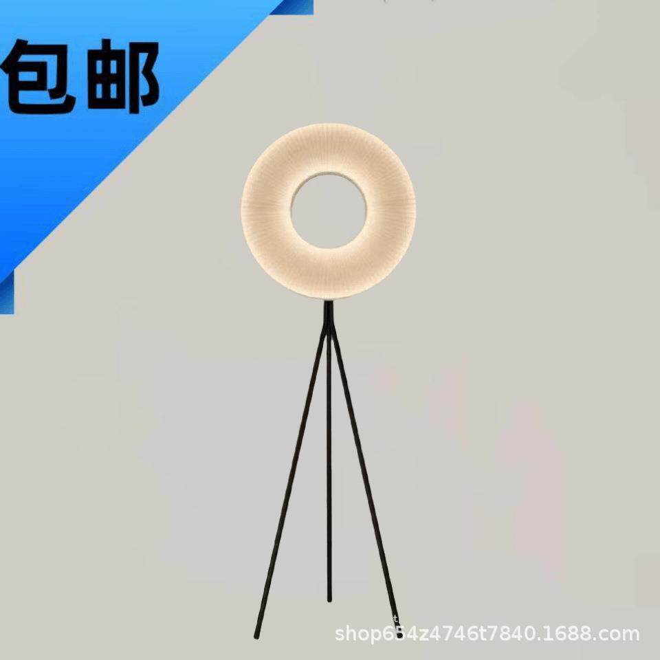 现代氛围落地灯客厅设计师创意北欧卧室床头展厅布艺百褶装饰立灯