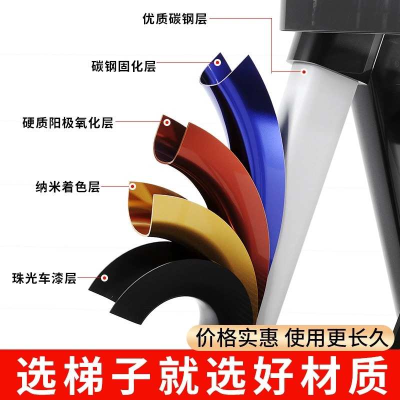 梯子家用折叠伸缩折叠梯室内多功能便携人字梯小梯子置物架宝粒