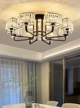 水轻奢晶吸顶客厅现代简约大气灯别墅饭厅卧632主灯室具组合全屋