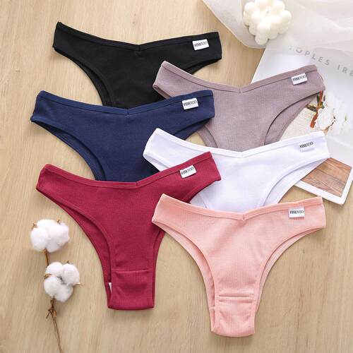 Female waist comfort cotton underwear briefs中腰舒适女士内裤
