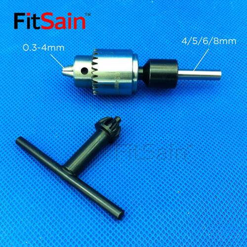 堡讯适用FitSain-JT0钻夹头0.3-4mm电钻台钻连接杆柄径4/5/6/8mm