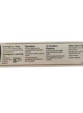 T107031 Genie升降机GS1530 GS1532 GS1930 GS1392 GS2032 GS2046