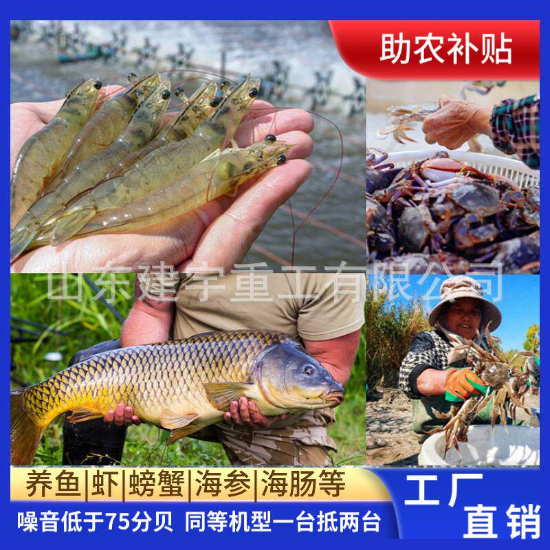 水产殖罗风机增氧机养养殖曝气鱼塘虾池打 氧罗茨三叶茨鼓风机