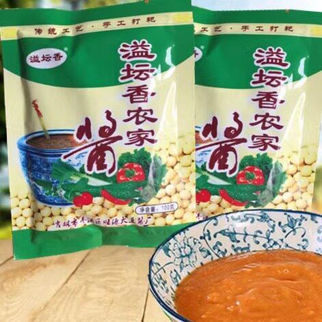东北农家大豆酱溢坛香g/袋黄豆酱臭大酱大酱蘸酱菜酱图片