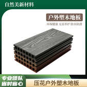 户外塑木地板露台木塑地板室外防腐地板庭院花园板3D压花圆孔