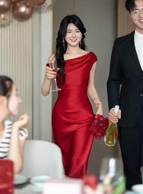 婚礼敬酒服新娘高端大气红色复古旗袍订婚礼服2025新款回门答谢宴