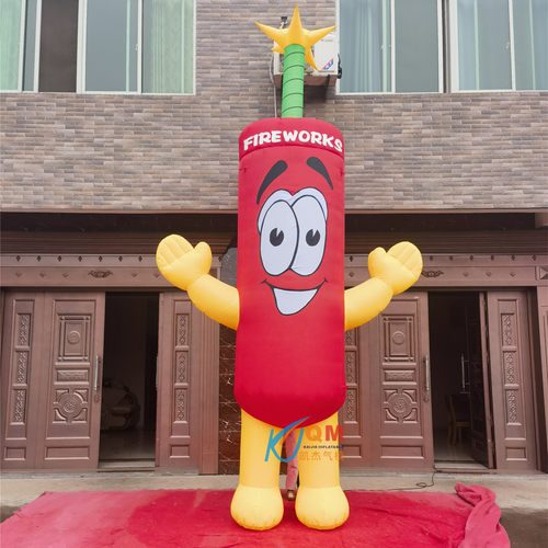 充气广告鞭炮卡通气模活动宣传充气仿真烟花卡通公仔人偶充气模型
