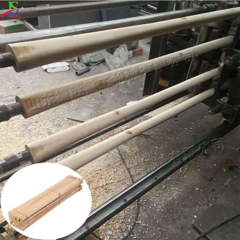 十字镐把木棒砂光机 全自动1.7米锄把机 小型四工位圆棒机现货图片