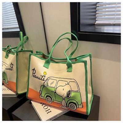 Canvas Tote Bag Hard Bottom Commuter Bag Large Capacity Bags