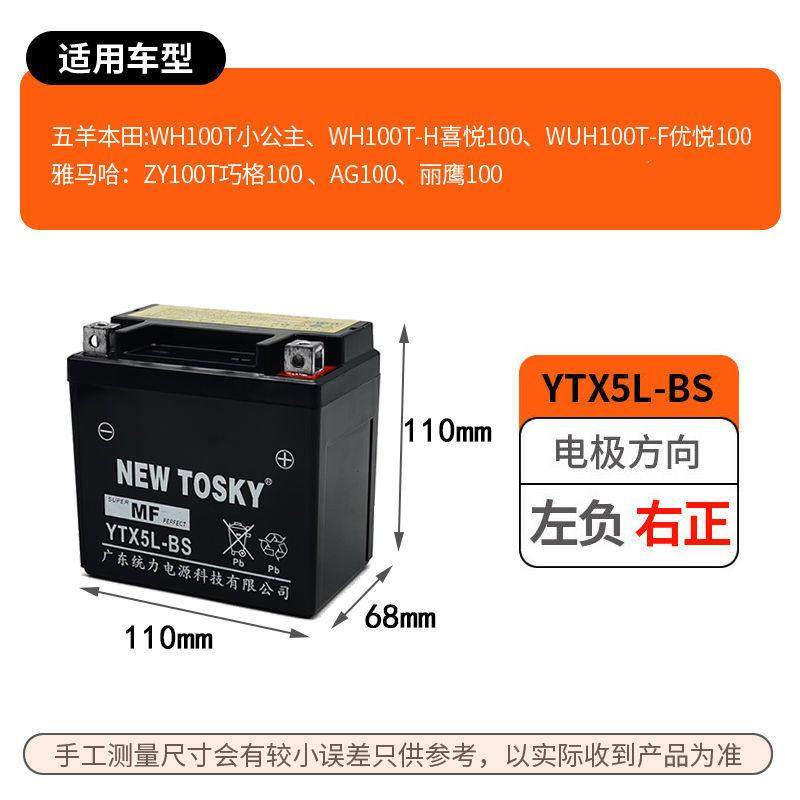 摩托车电池12V踏板125电瓶佳颖NS裂行NX公主喜悦巧格优悦丽鹰100