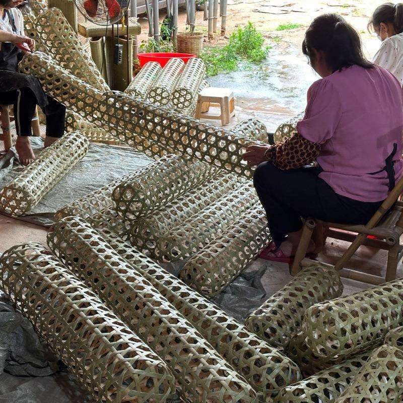 手工竹编夏天取凉纳凉睡觉夹腿夹脚长条枕竹编抱枕