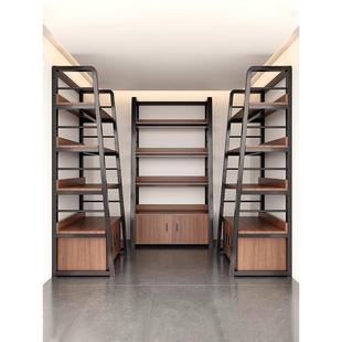 储物架多层储物架家用落地客厅钢木书架展示架储物架分层书架