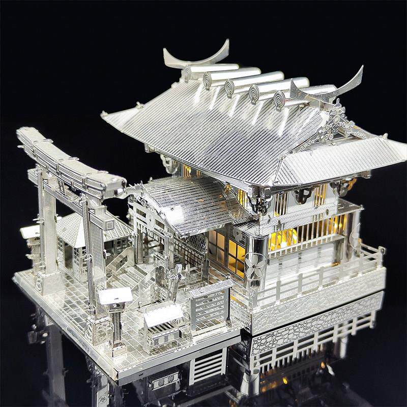 良愿神社 3D立体金属建筑拼图DIY手工制作益智拼装模型玩具小摆件