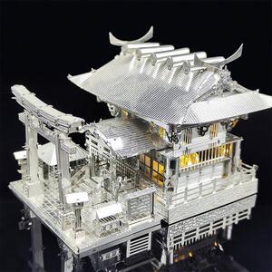 良愿神社 3D立体金属建筑拼图DIY手工制作益智拼装模型玩具小摆件