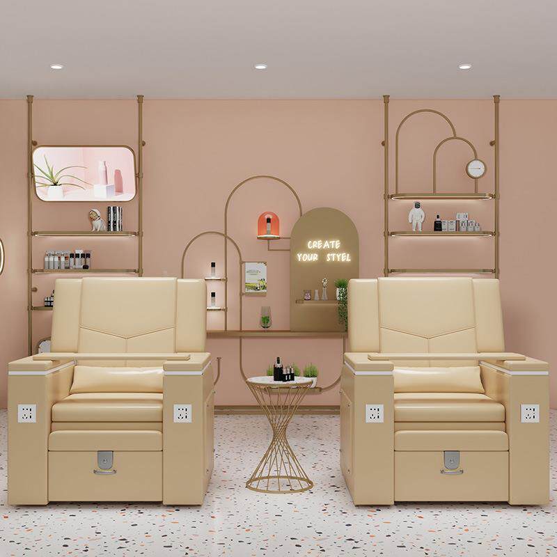 美甲沙发电动足浴按摩椅手足护理多功能洗脚椅专用美睫沙发美足椅