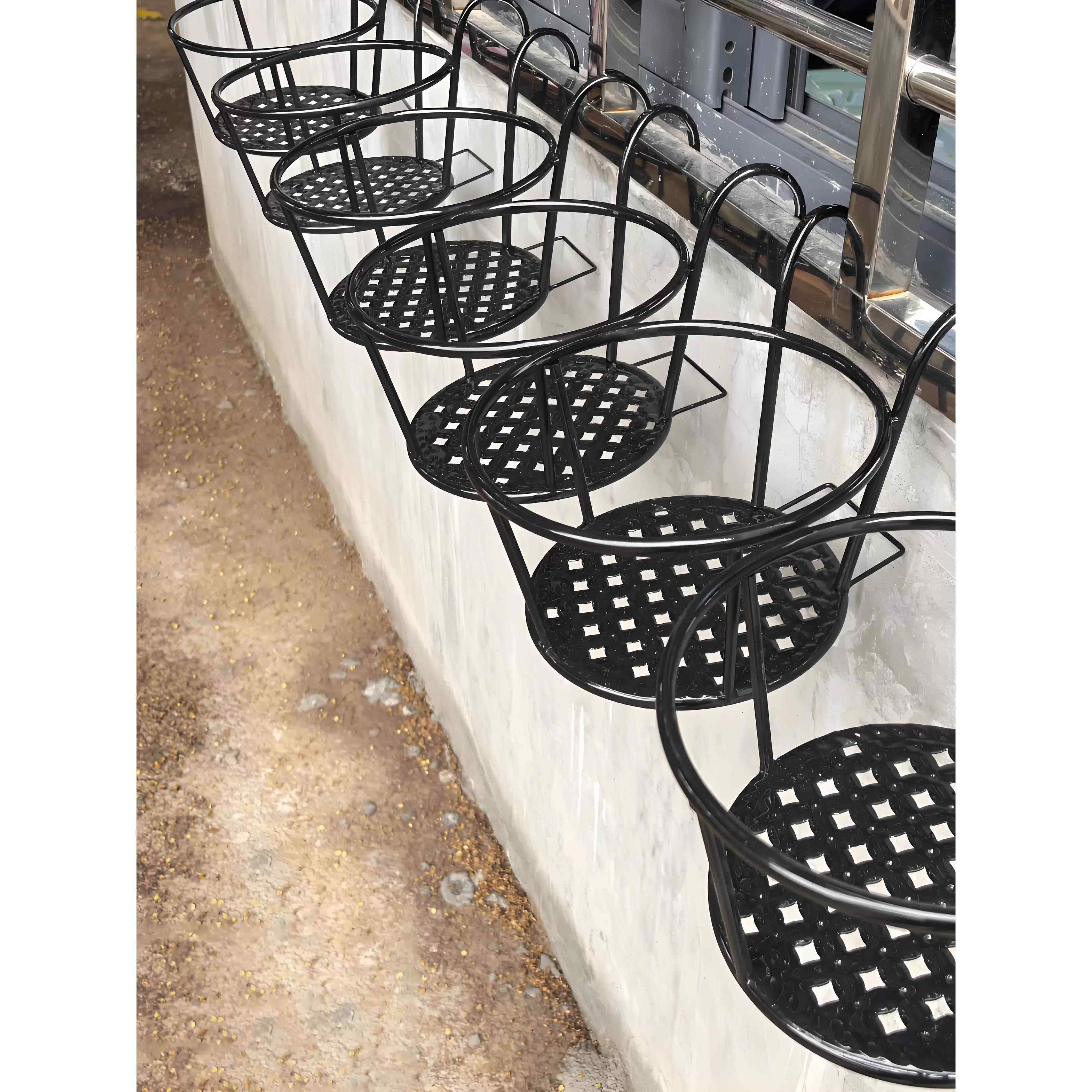 加粗栏杆花架阳台悬挂式铁艺花篮栏杆护栏窗台花盆置物架花盆承重