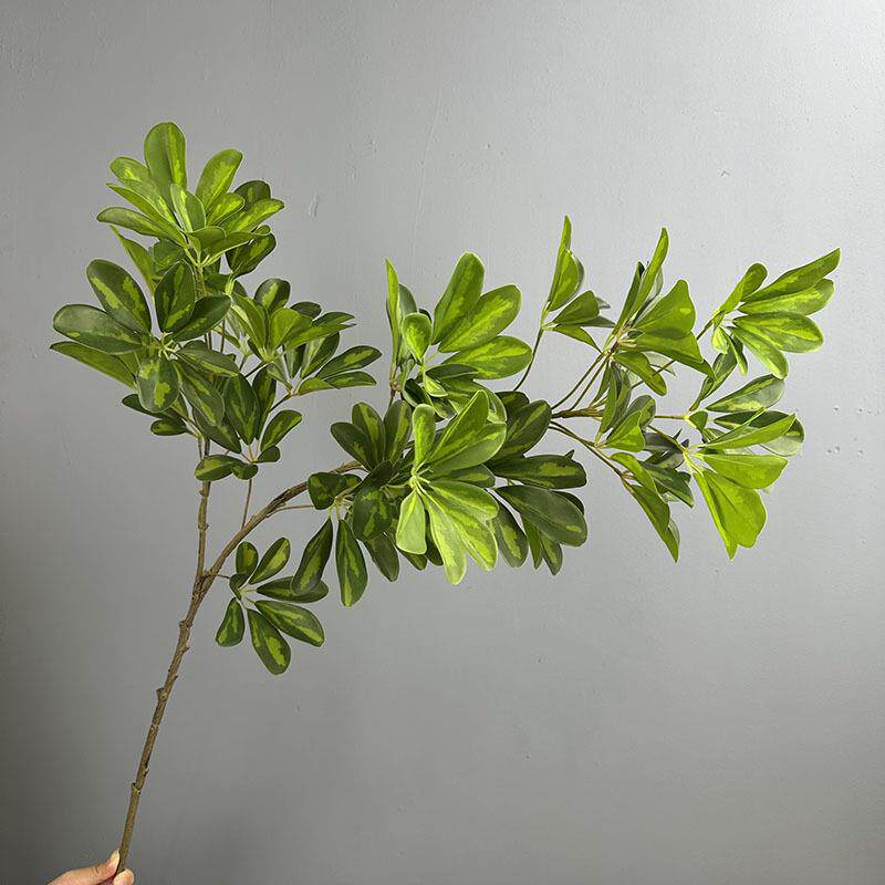 仿真鸭脚木森系婚庆布置草坪装饰花材仿真植物现货跨境绿植