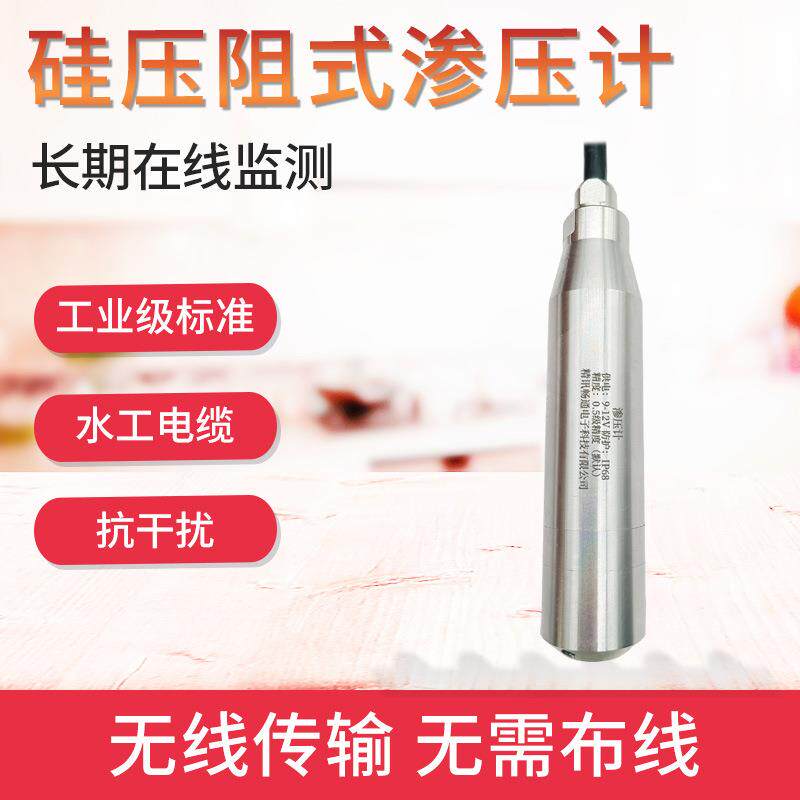 渗水水位计4G硅压阻式水压检测设备高精度485水坝水利工程渗压计