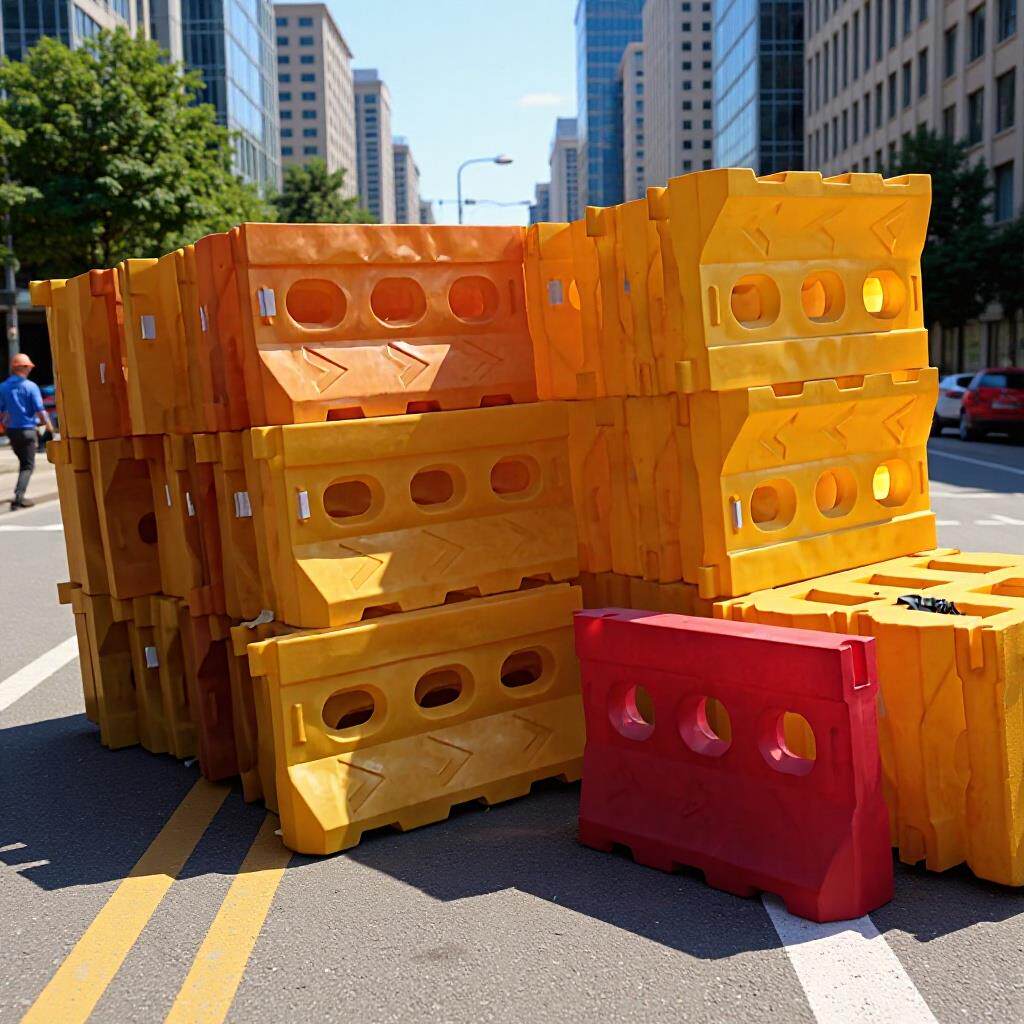 滚塑水马三孔水马吹塑交通设施生产高速公路水马