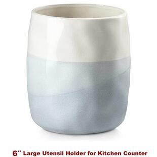 Large Utensil Holder Kitchen Counter Ceramic Utensil Crock