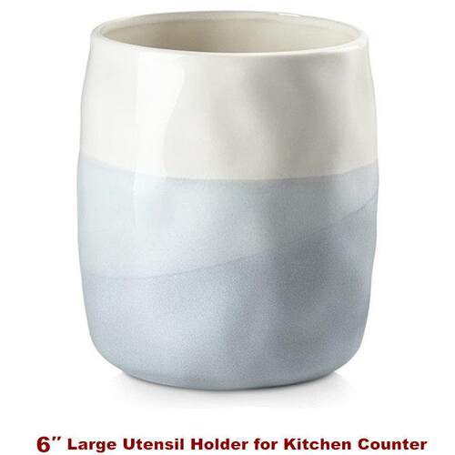 Large Utensil Holder Kitchen Counter Ceramic Utensil Crock