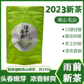 陕西特产2023汉中定军毛尖新绿茶高山云雾日照足自产自销250g