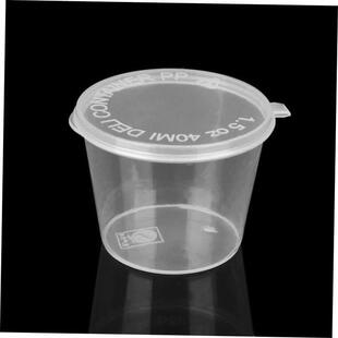 10/25Pcs 25/27/40/45ml Plastic Takeaway Sauce Cup Containers