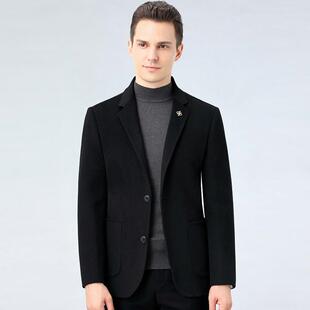 士62268-C毛呢衣短大款双面羊毛装呢子外套修身韩版中男年休闲西